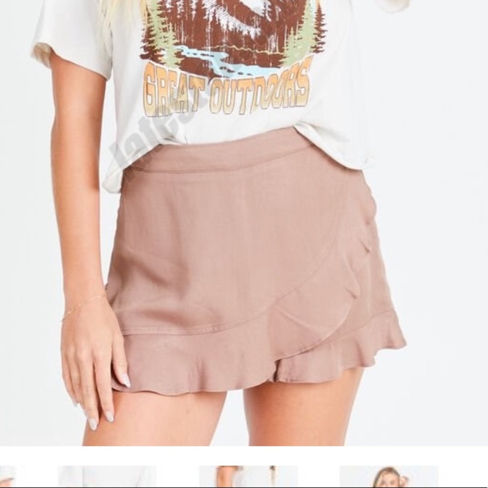 Altar’d State Quinn shorts skirt in mocha nwt